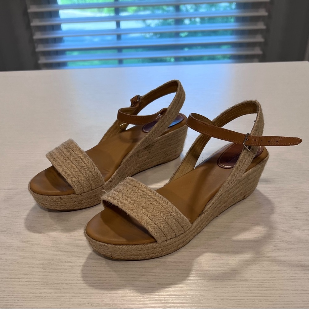 Matt Bernson Jute Wedge Sandals Sz 10